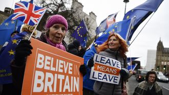 Protesten in Groot-Brittannië rondom de Brexit. Foto: ANP