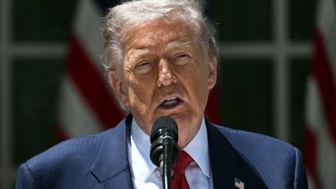 US President Donald Trump speaks during a Mother's Day luncheon in the Rose Garden of the White House in Washington, DC, on May 8, 2026. 
Jim WATSON / AFP