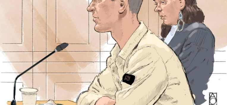 DEN BOSCH - Rechtbanktekening van Wesley W. in de rechtbank. De basisschoolmedewerker wordt verdacht van in totaal zeven feiten in zijn zaak over het plegen van ontucht met twintig minderjarige slachtoffers. Hij zou achttien meisjes seksueel hebben misbruikt en van twee kinderen kinderpornografische beelden hebben gemaakt. ANP ALOYS OOSTERWIJK