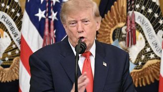 US President Donald Trump speaks during a Columbus Day celebration in the East Room of the White House in Washington, DC, on October 9, 2026. 
Alex WROBLEWSKI / AFP