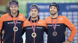 Compleet Nederlands podium bij 1000m schaatsen