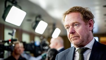 DEN HAAG - David van Weel, minister van Justitie en Veiligheid   staat de pers te woord naafloop van  de wekelijkse ministerraad in het ministerie van Algemene Zaken. ROBIN UTRECHT / ANP