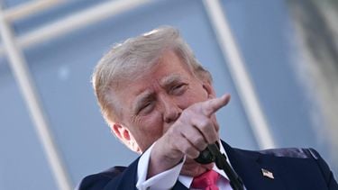 US president Donald Trump speaks during the Military Family Picnic on the South Lawn of the White House in Washington, DC on July 4, 2025. 
Brendan SMIALOWSKI / AFP