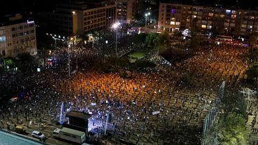 In beeld: Israëliërs protesteren tegen Netanyahu