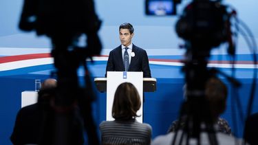 DEN HAAG - Minister-president Rob Jetten staat de pers te woord tijdens de wekelijkse persconferentie na afloop van de ministerraad. REMKO DE WAAL / ANP