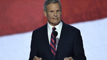 Tennessee Governor Bill Lee speaks during the second day of the 2024 Republican National Convention at the Fiserv Forum in Milwaukee, Wisconsin, July 16, 2024. Days after he survived an assassination attempt Donald Trump won formal nomination as the Republican presidential candidate and picked right-wing loyalist J.D. Vance for running mate, kicking off a triumphalist party convention in the wake of last weekend's failed assassination attempt. ANDREW CABALLERO-REYNOLDS / AFP