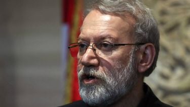 epa12297586 Secretary of the Supreme National Security Council of Iran Ali Larijani holds a press conference after a meeting with Lebanese Parliament Speaker in Beirut, Lebanon, 13 August 2025. Larijani is in Beirut to meet with senior Lebanese officials to discuss bilateral relations and the ongoing conflict between Israel and Hezbollah.  EPA/WAEL HAMZEH