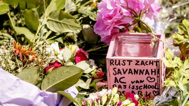 De bloemenzee ter nagedachtenis aan Savannah. Foto: ANP