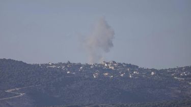 Smoke rises from the site of an Israeli airstrike that targeted the southern Lebanese village of Sejoud on November 22, 2025.  An Israeli strike on southern Lebanon killed one person on November 22, the Lebanese health ministry said, in the latest attack on the area despite a nearly year-long ceasefire between Israel and militant group Hezbollah.

Rabih DAHER / AFP