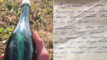 Amerikaan vindt 50 jaar oude Russische flessenpost