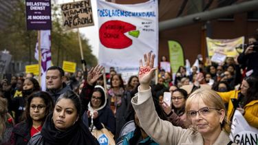 ROTTERDAM - Gedupeerde ouders van de toeslagenaffaire lopen mee in de Mars met de Moeders. Met de mars willen de ouders aandacht vragen voor het toeslagenschandaal, waar nog geen oplossing voor gevonden is. ANP RAMON VAN FLYMEN