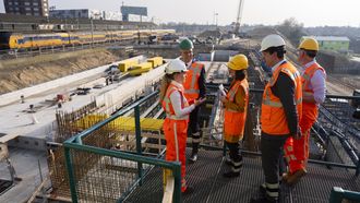 werk aan het spoor trein