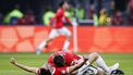 ROTTERDAM - (l-r) Wouter Goes of AZ en Alexandre Penetra of AZ vieren de 3-0 tijdens de KNVB bekerfinale wedstrijd tussen AZ en N.E.C. in Stadion De Kuip op 19 april 2026 in Rotterdam, Nederland. ROBIN VAN LONKHUIJSEN / ANP
