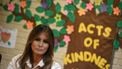Melania Trump bezoekt kinderen in detentieoord. / AFP