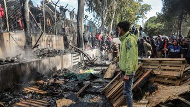 Brand in vluchtelingenkamp op Lesbos