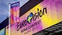 MALMO - Logo van het Eurovisie Songfestival bij de Malmo Arena in de Zweedse stad Malmo. Zweden is het gastland voor het songfestival van 2024. ANP SANDER KONING