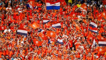 HOUSTON - Fans van Nederland tijdens het FIFA-wereldkampioenschap voetbal 2026 groep F wedstrijd tussen Nederland en Zweden in het Houston Stadion op 20 juni 2026 in Houston, Verenigde Staten. KOEN VAN WEEL / ANP