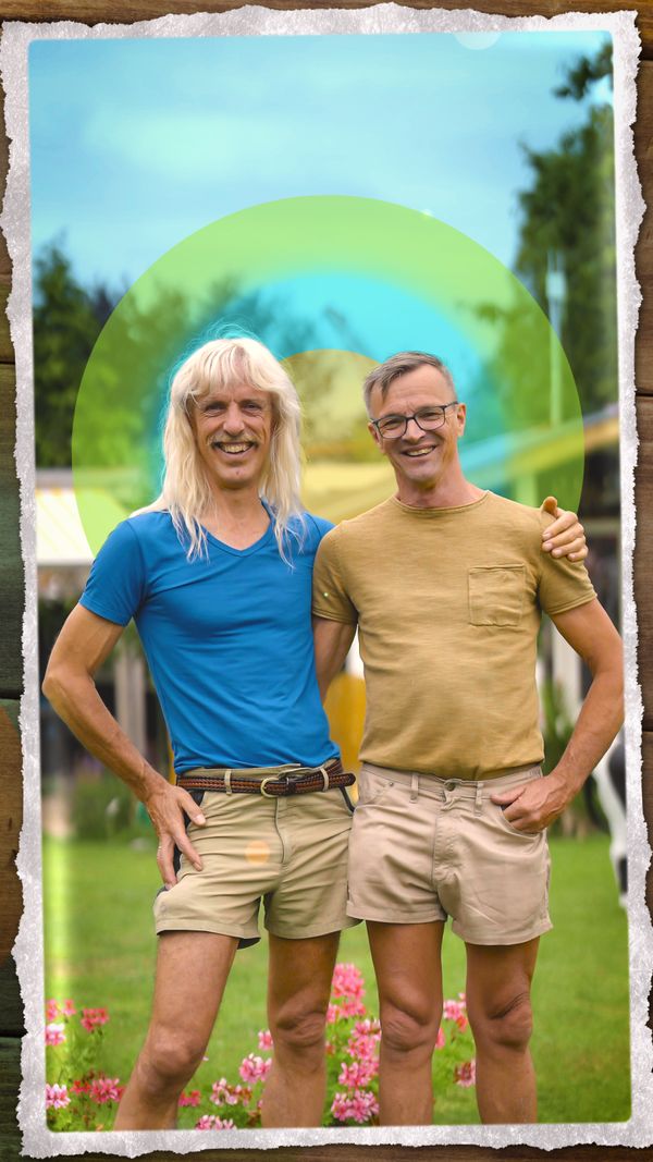 Peter en Wim Groeten vanaf de camping