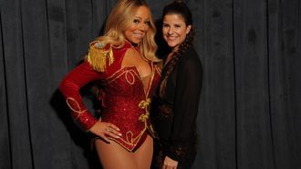Delphine D'hondt met Mariah Carey. Foto: Delphine D'hondt