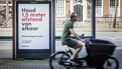 Billboard anderhalve meter afstand