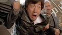 Acteur Jackie Chan en stuntman Leen Duchiene.