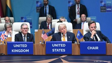 (From L) Britain's Prime Minister Keir Starmer, US President Donald Trump and NATO Secretary General Mark Rutte attend the NATO Summit at Bestepe Presidential Compound in Ankara, Turkey, July 8, 2026. The summit comes at a fraught time for the 77-year-old transatlantic alliance, with the US President demanding members make good on a pledge to ramp up defence spending as Washington takes a step back from Europe.
SAUL LOEB / AFP